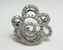 Clear CZ Flower Ring