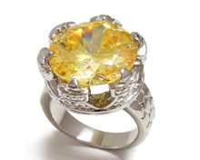 Citrine CZ Ring