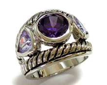 Amethyst and Lavender CZ Ring