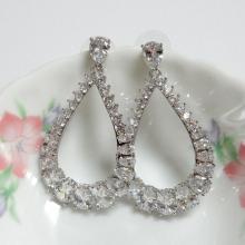 Wedding Bridal Dangle CZ Earrings