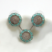Circle Pendant And Earrings Fashion Jewelry Set