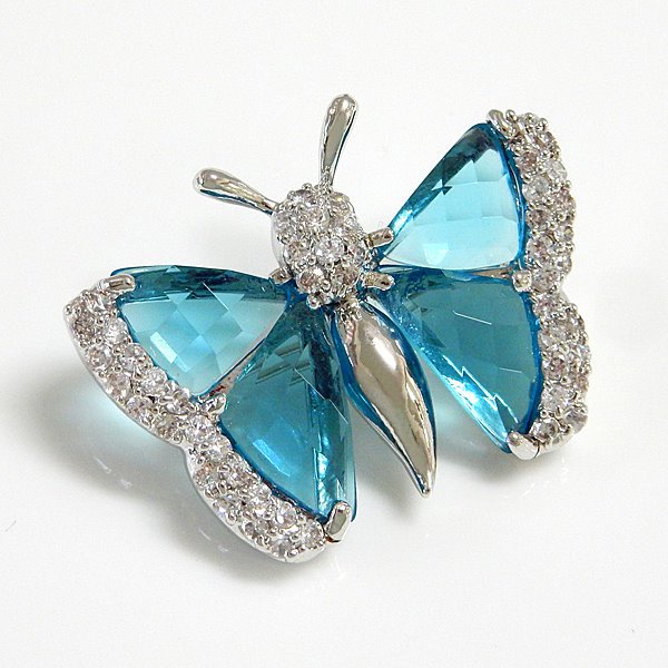 Blue Butterfly Bridal Brooch - Buy Brooch, Butterfly Brooch, Blue ...