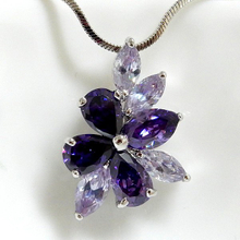 Purple Lavender CZ Pendant