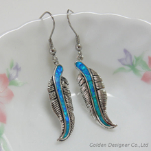 Feather Shape Hook Dangle Earrings