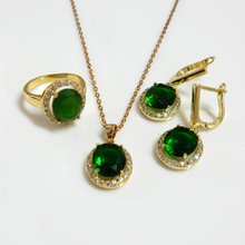 Halo Fashion Jewelry Pendant And Earrings Set